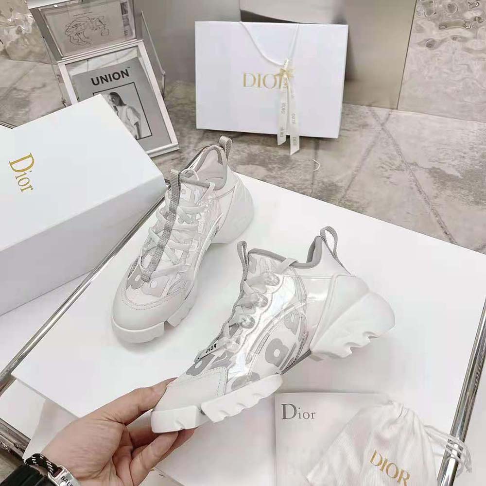 Dior Women D-connect Sneaker White Dior Spatial Printed Reflective Technical Fabric - image 5