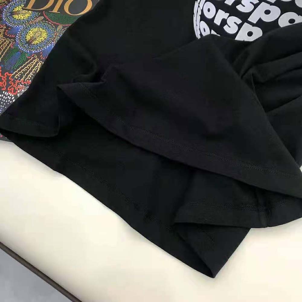 Dior Men Dior Spatial T-shirt Black Cotton Jersey and Linen - image 7