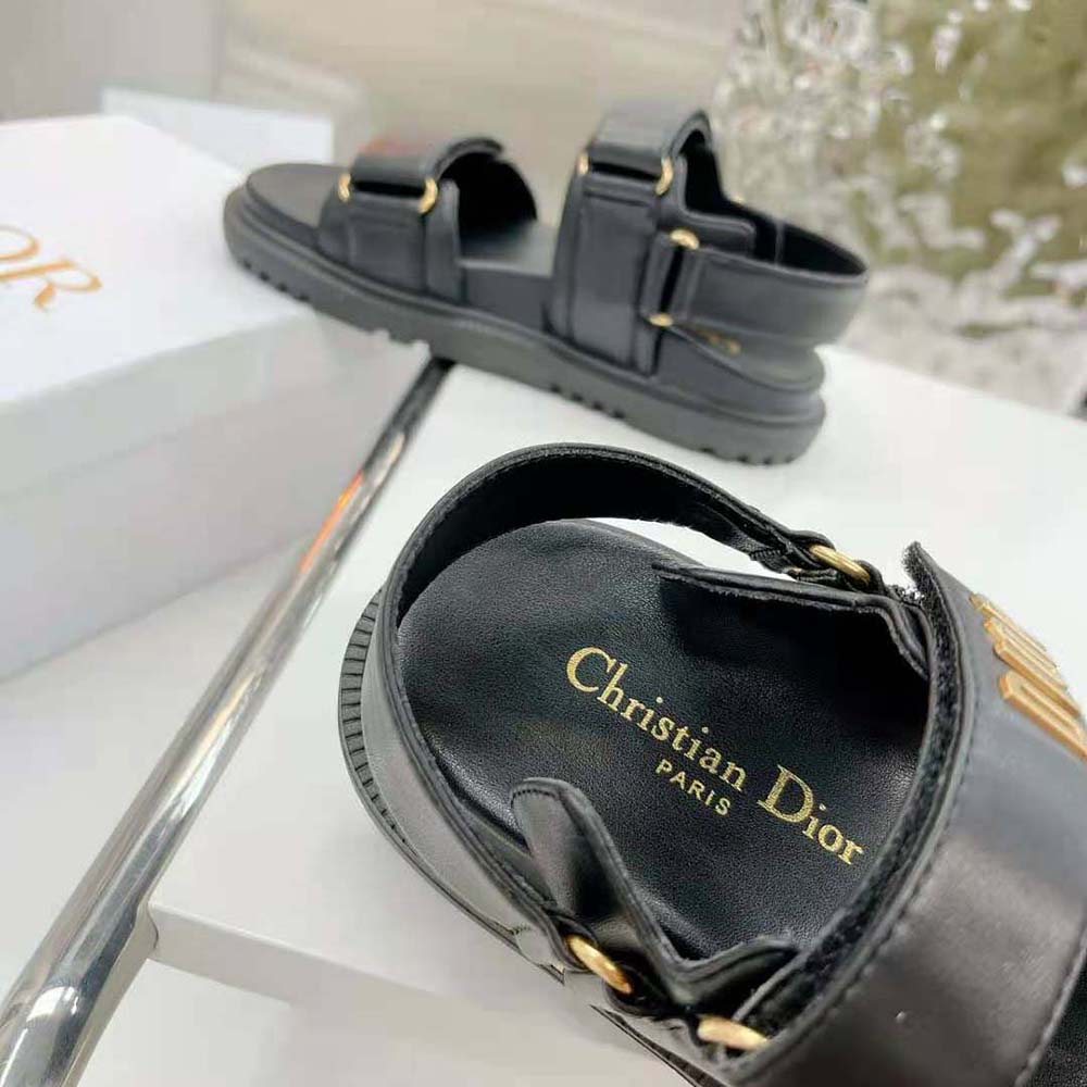 Dior Women Dioract Sandal Black Lambskin - image 7