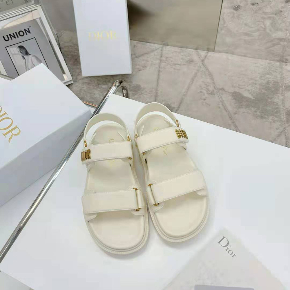 Dior Women Dioract Sandal White Lambskin - image 4