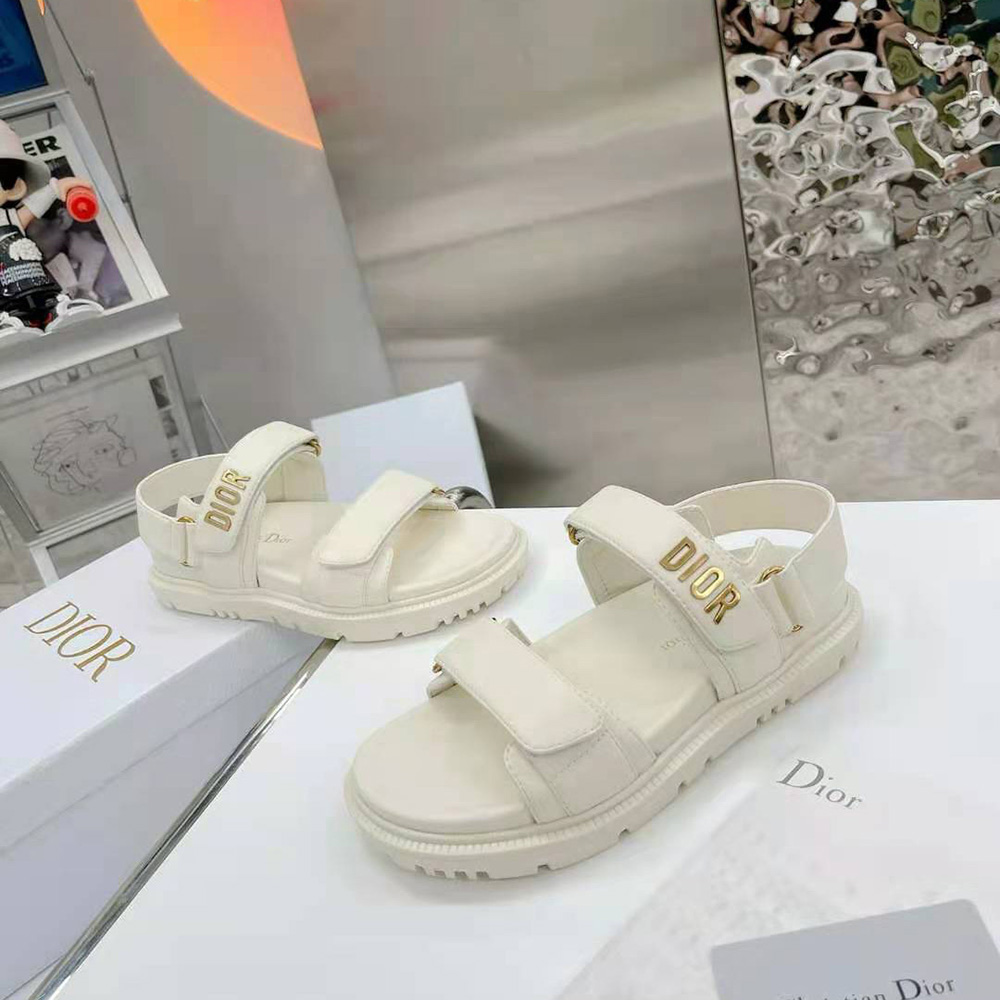 Dior Women Dioract Sandal White Lambskin - image 5