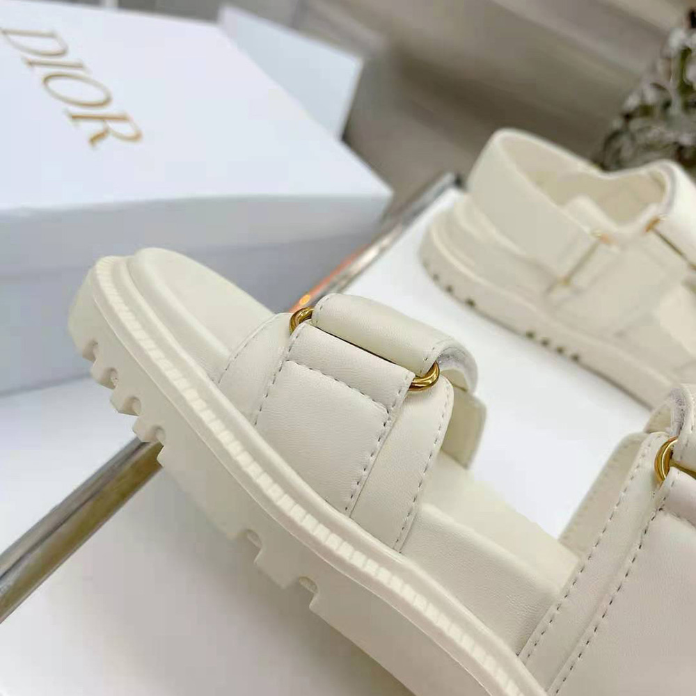 Dior Women Dioract Sandal White Lambskin - image 10
