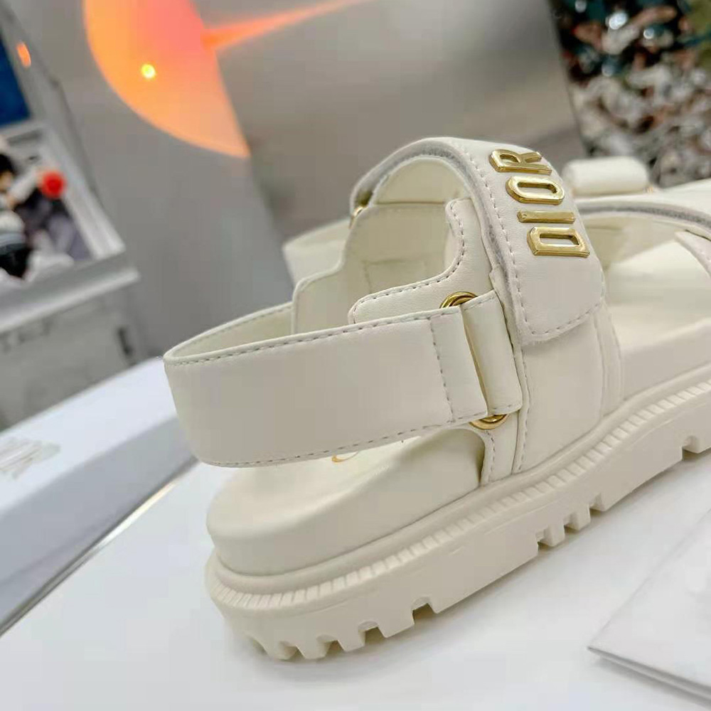 Dior Women Dioract Sandal White Lambskin - image 9