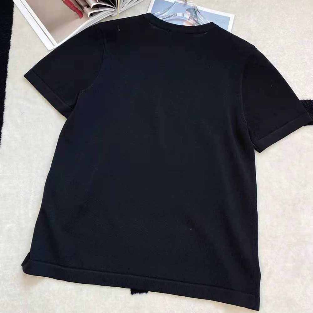 Side angle showcasing fit of Dior Women J adior 8 T-Shirt