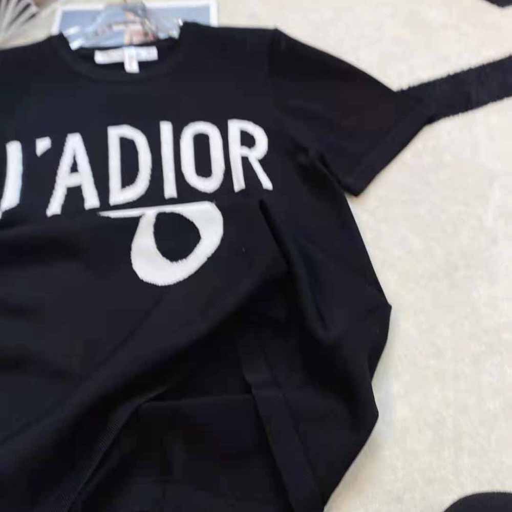 Dior Women J adior 8 T-Shirt Black Cotton Jersey and Linen - image 8
