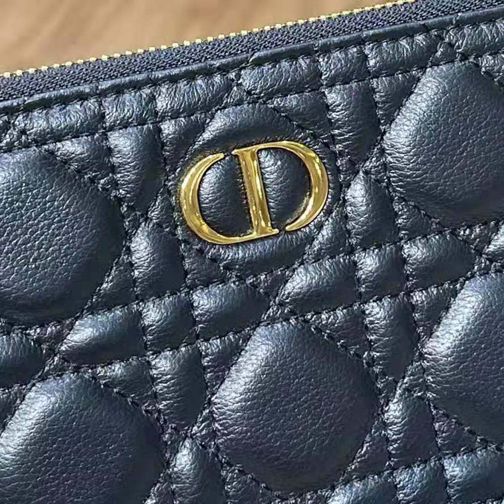Dior Women Large Dior Caro Daily Pouch Cannage Calfskin-Black - image 6