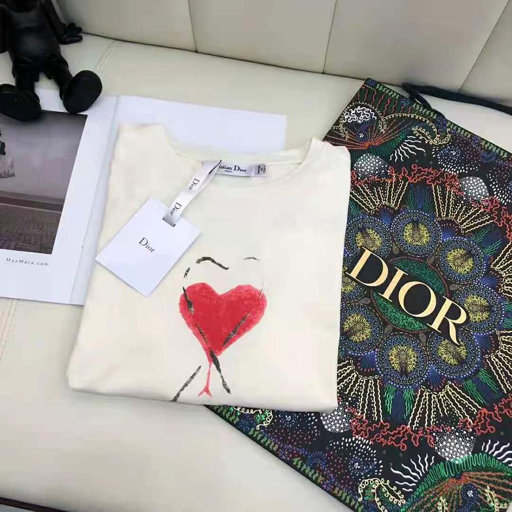 Close-up detail of fabric texture on Dior Women Love Moves T-shirt