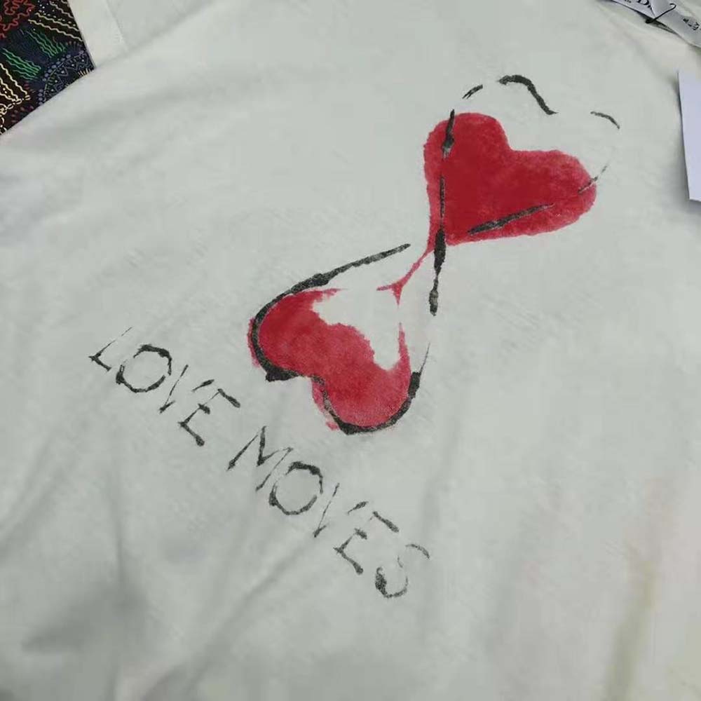 Dior Women Love Moves T-shirt Ecru Cotton Jersey and Linen - image 8