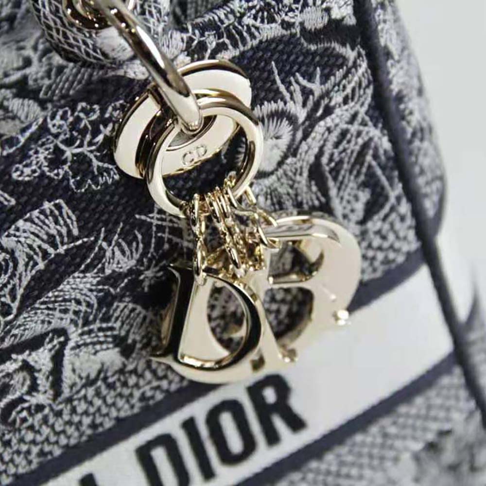 Dior Women Medium Lady D-lite Bag Blue Toile de Jouy Reverse Embroidery - image 8