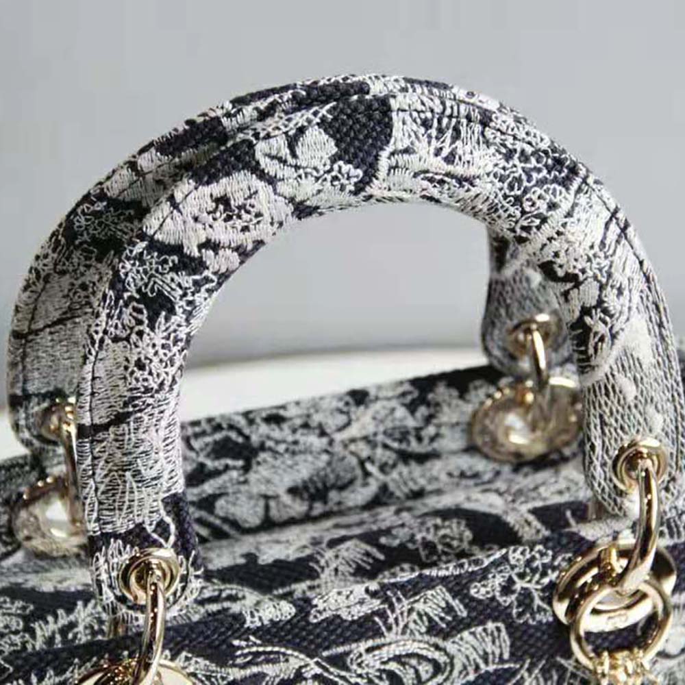 Dior Women Medium Lady D-lite Bag Blue Toile de Jouy Reverse Embroidery - image 5