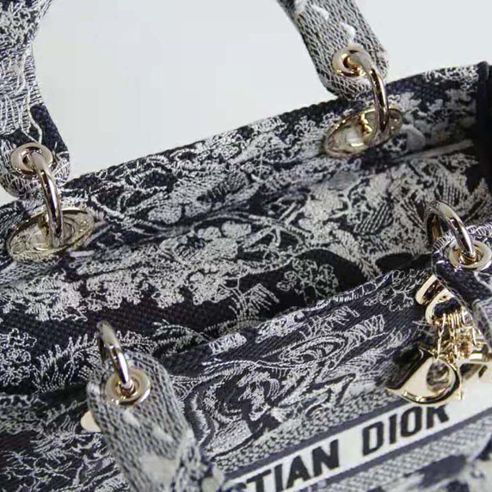 Dior Women Medium Lady D-lite Bag Blue Toile de Jouy Reverse Embroidery - image 6