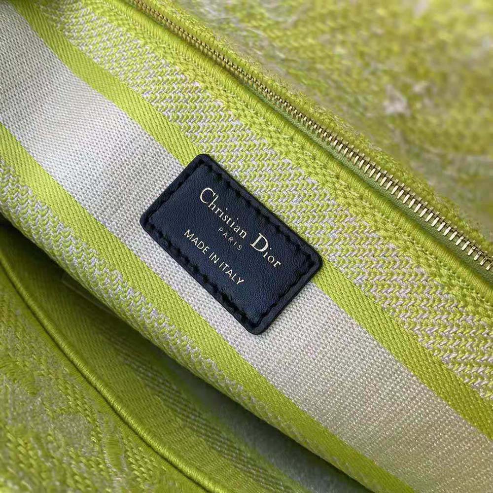 Dior Women Medium Lady D-lite Bag Lime Toile de Jouy Reverse Embroidery - image 10