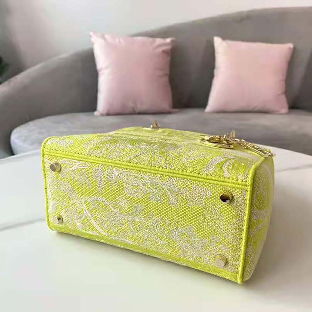 Dior Women Medium Lady D-lite Bag Lime Toile de Jouy Reverse Embroidery - image 6