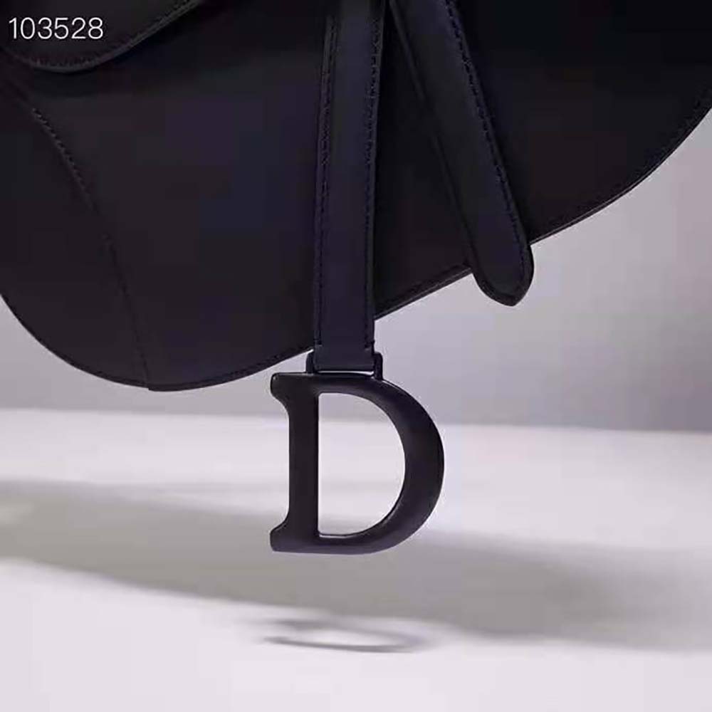Dior Women Mini Saddle Bag Black Ultramatte Calfskin - image 4
