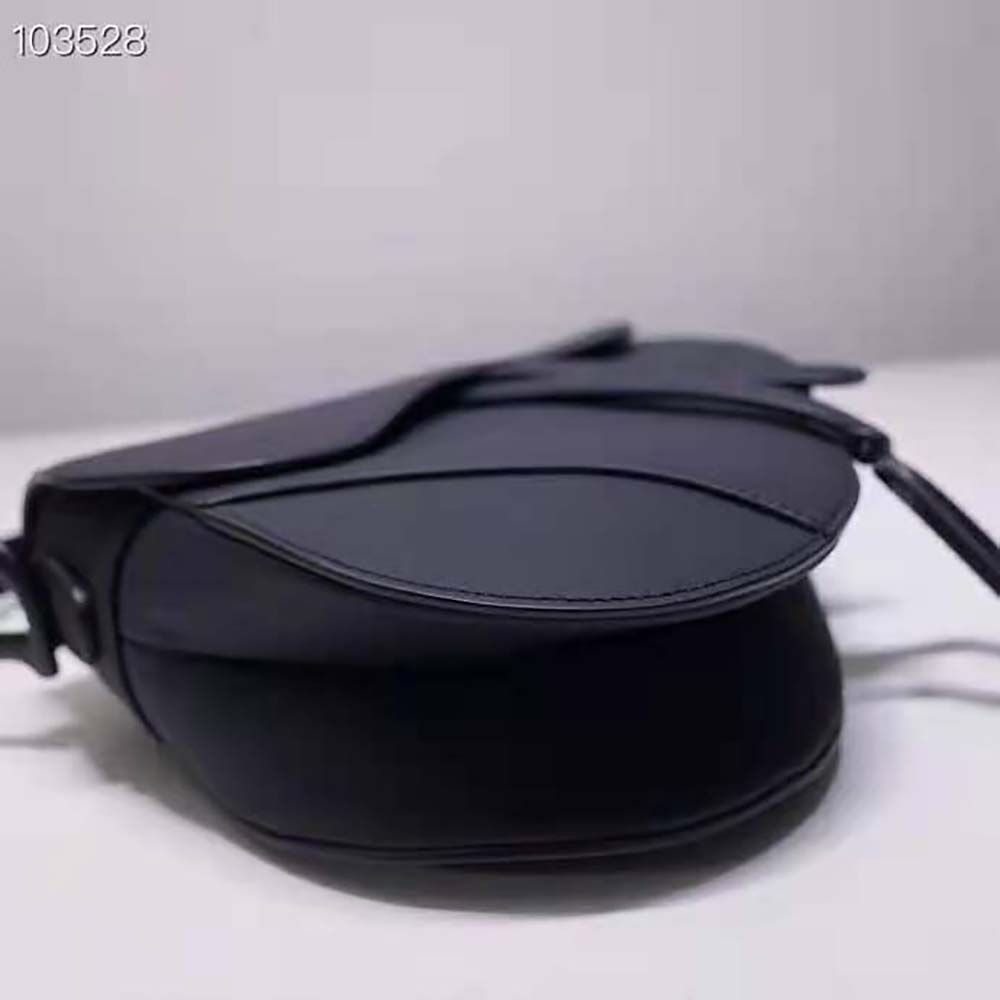 Dior Women Mini Saddle Bag Black Ultramatte Calfskin - image 7