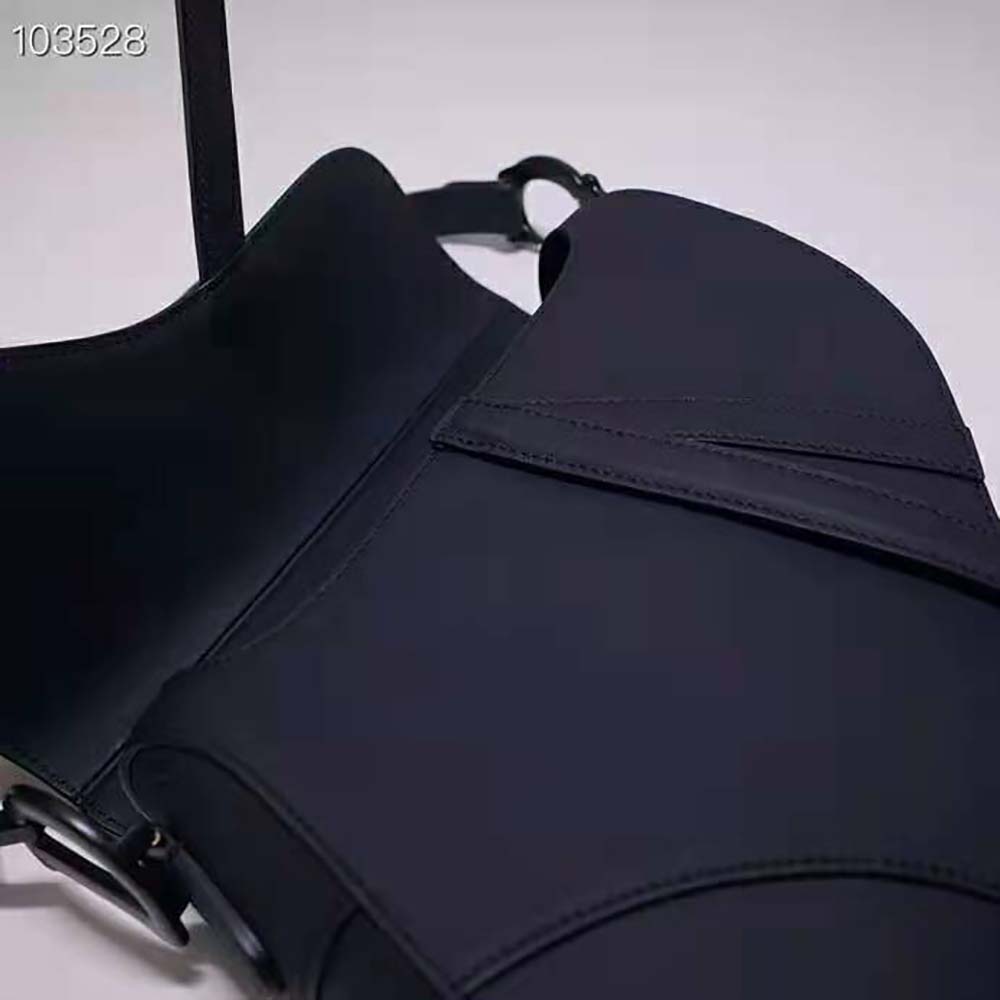 Dior Women Mini Saddle Bag Black Ultramatte Calfskin - image 10