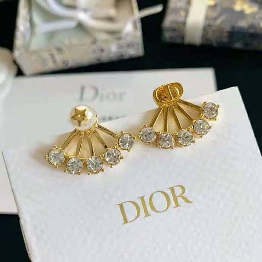 Dior Women Petit CD Earrings Gold-Finish Metal - image 8