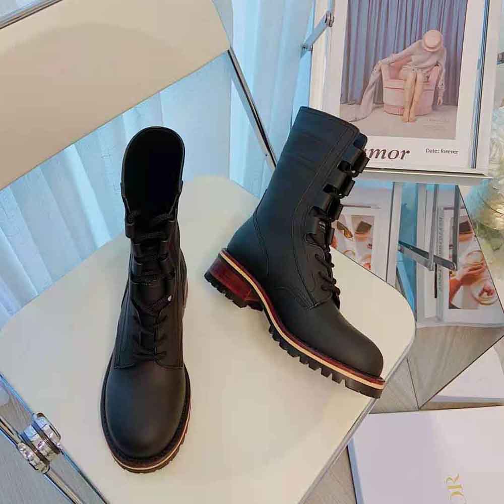 Dior Women Quest Boot Black Embossed Calfskin - image 4