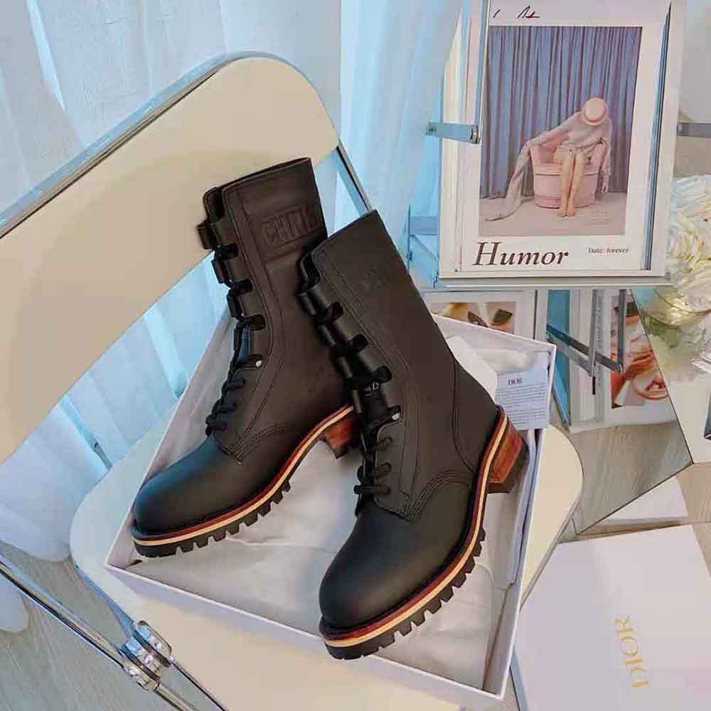 Dior Women Quest Boot Black Embossed Calfskin - image 5