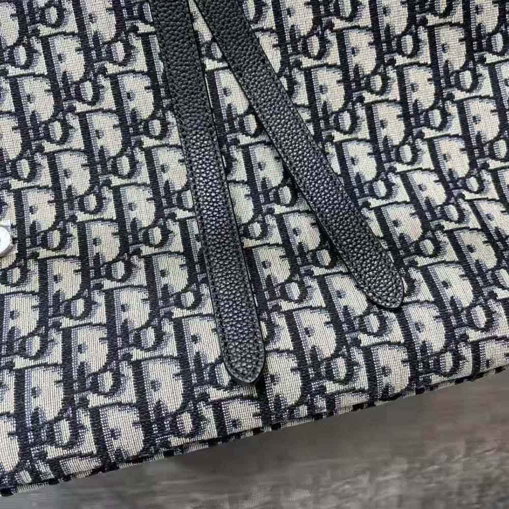 Dior Women Saddle Soft Bag Beige and Black Dior Oblique Jacquard - image 4