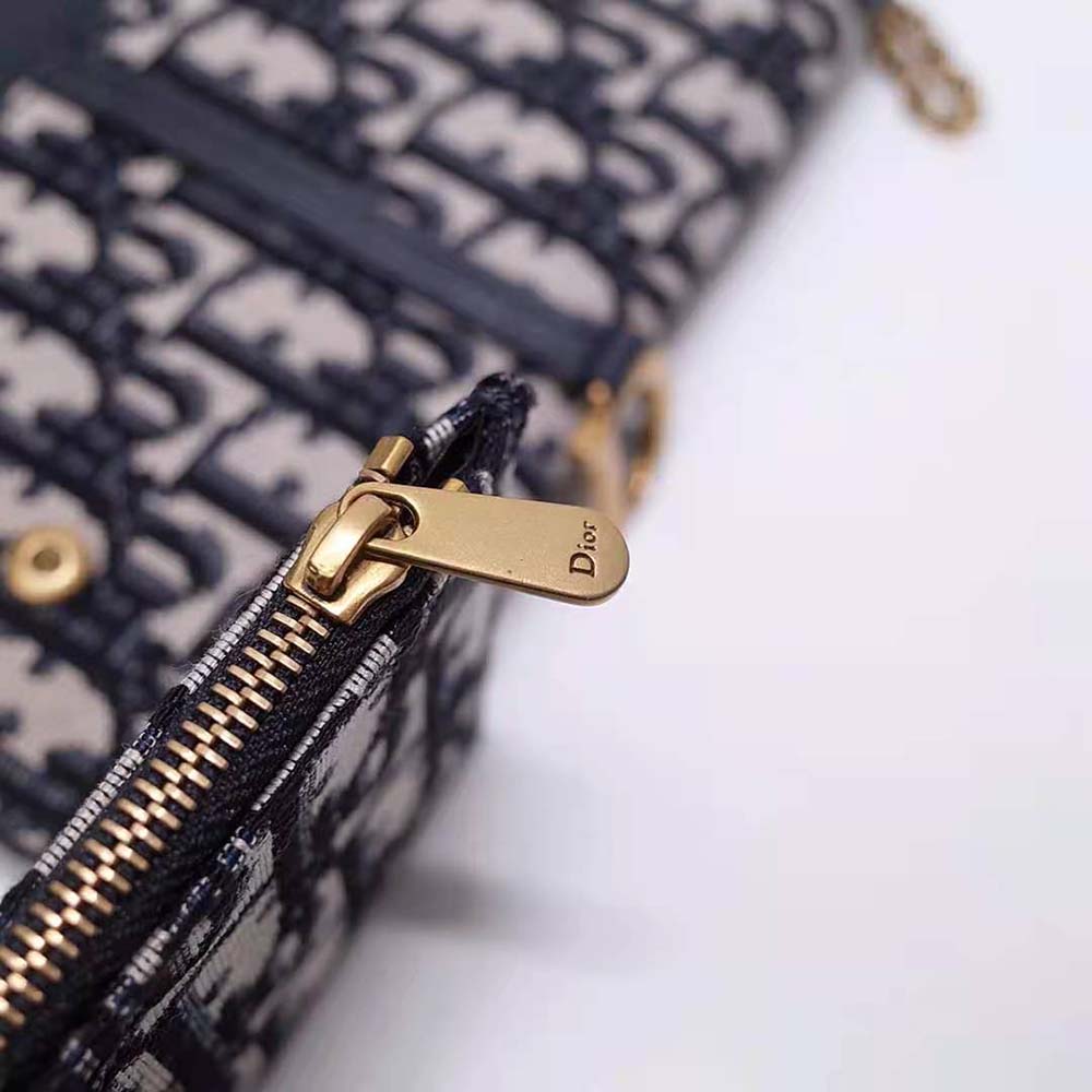 Dior Women Saddle Wallet Blue Dior Oblique Jacquard - image 10