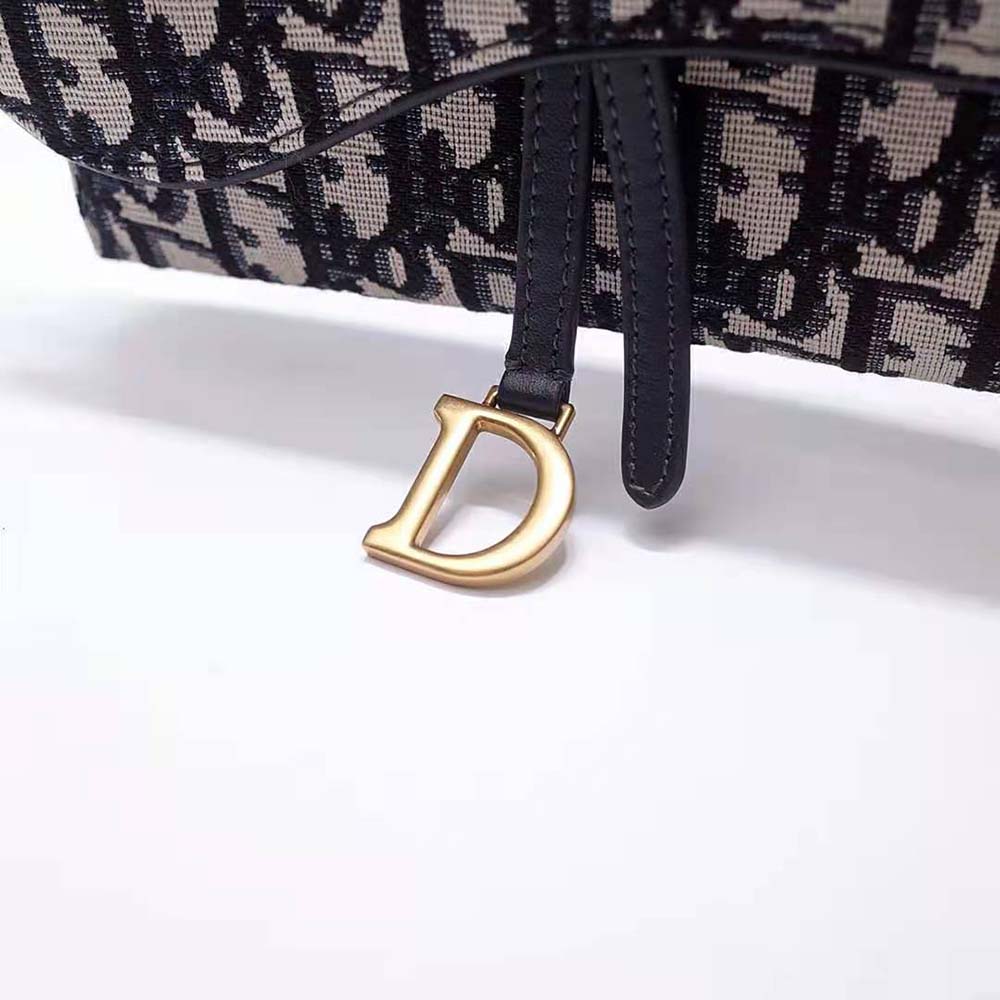 Dior Women Saddle Wallet Blue Dior Oblique Jacquard - image 7