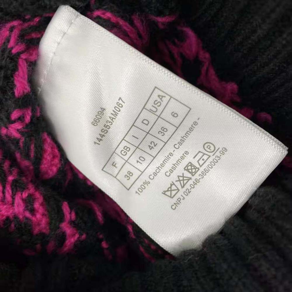 Dior Women Sweater Raspberry and Black Pop Mizza Cashmere - image 9
