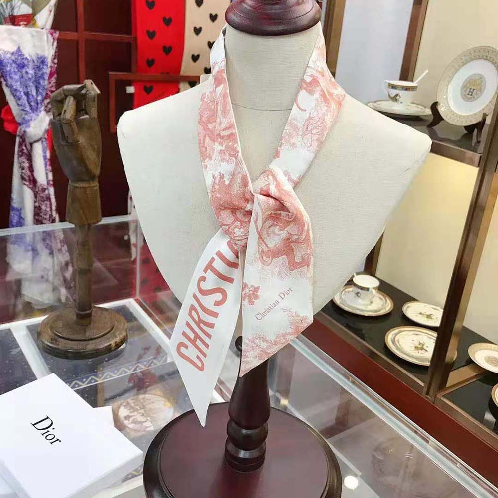 Dior Women Toile DE Jouy Mitzah Scarf Silk Twill - image 6