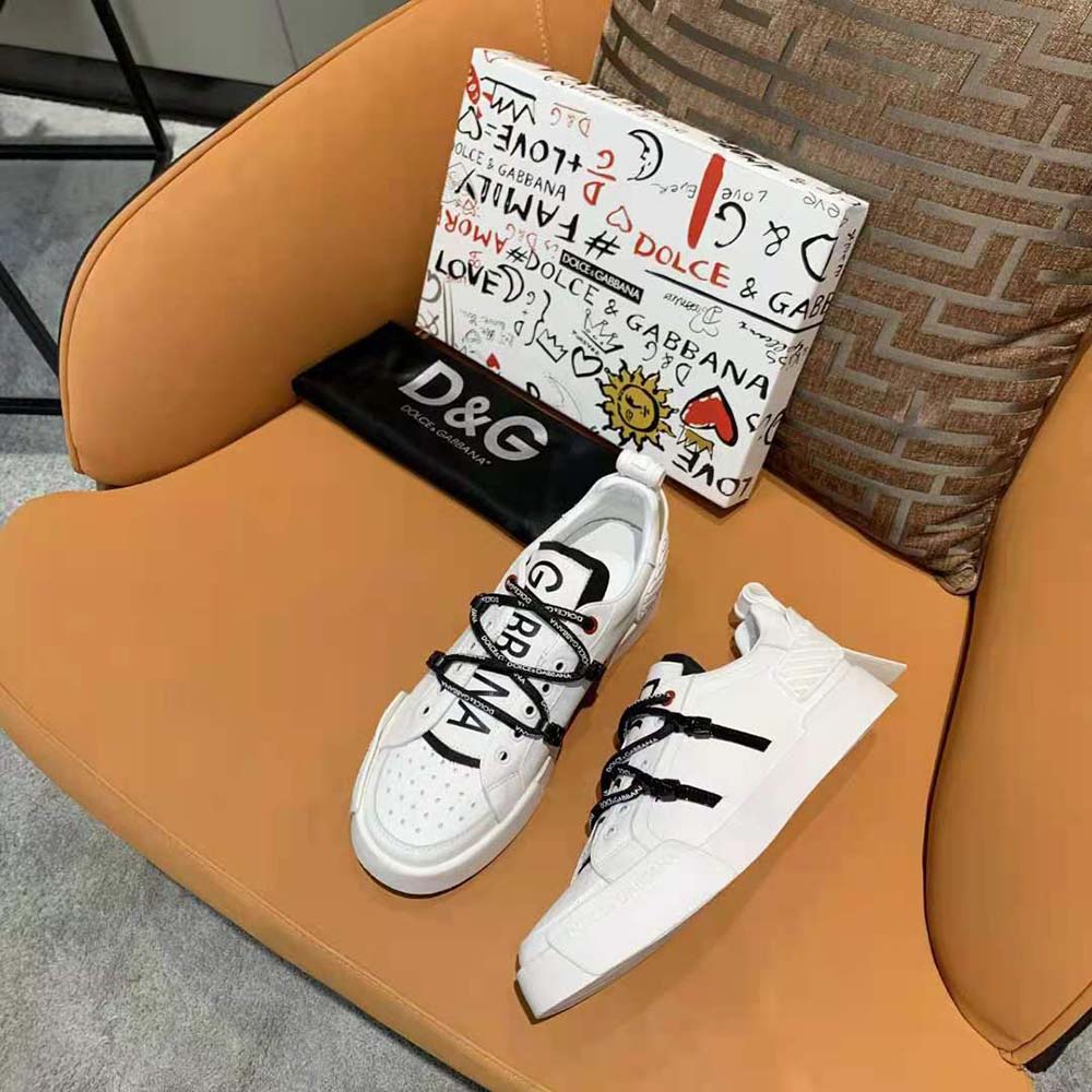 Top view showcasing sleek design of Dolce Gabbana D&G Portofino Sneakers