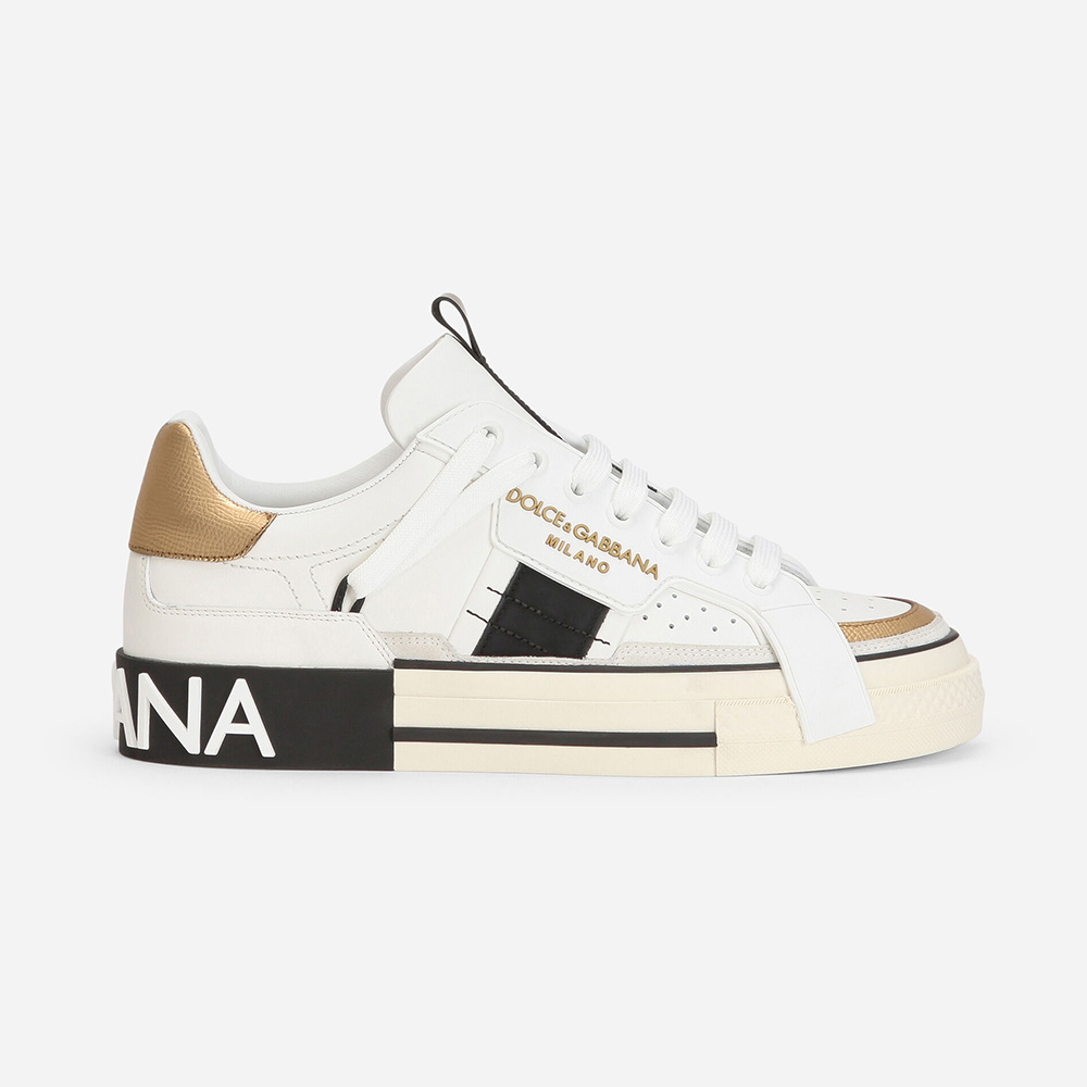 Side profile of Dolce Gabbana D&G Women Calfskin 2.Zero Custom Sneakers black