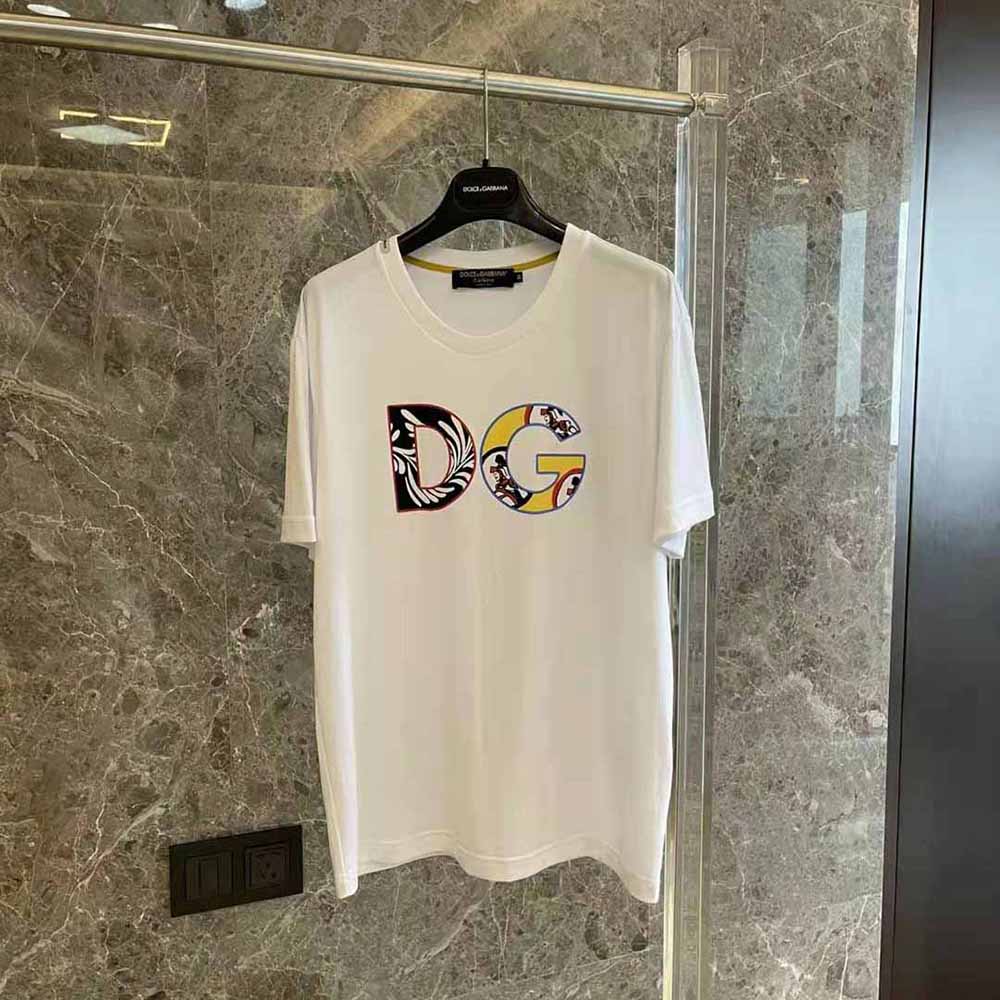 Side angle showing silhouette of Dolce Gabbana D&G Women Cotton T-Shirt