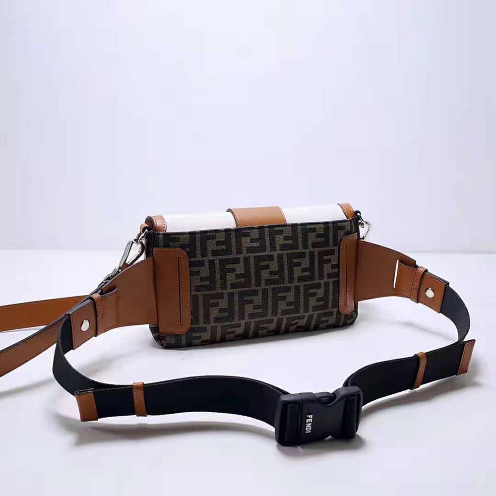 Fendi Men Baguette Brown Fabric Bag-Brown - image 4
