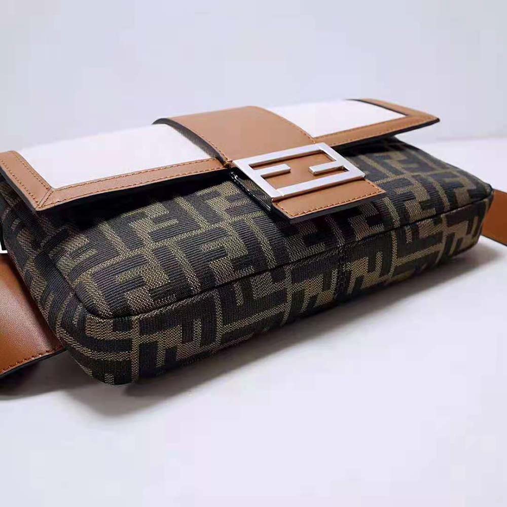 Fendi Men Baguette Brown Fabric Bag-Brown - image 5
