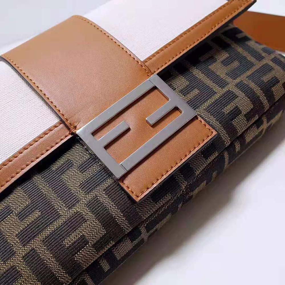 Fendi Men Baguette Brown Fabric Bag-Brown - image 6