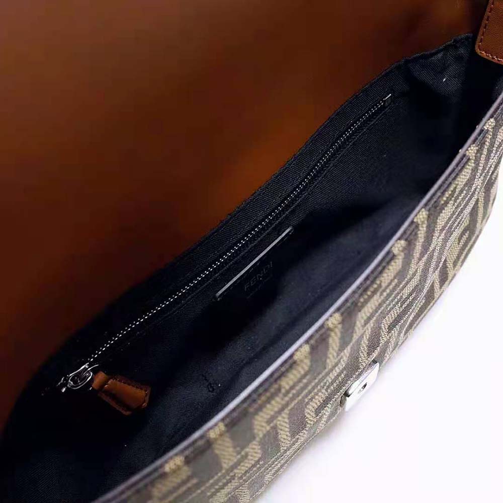 Fendi Men Baguette Brown Fabric Bag-Brown - image 10