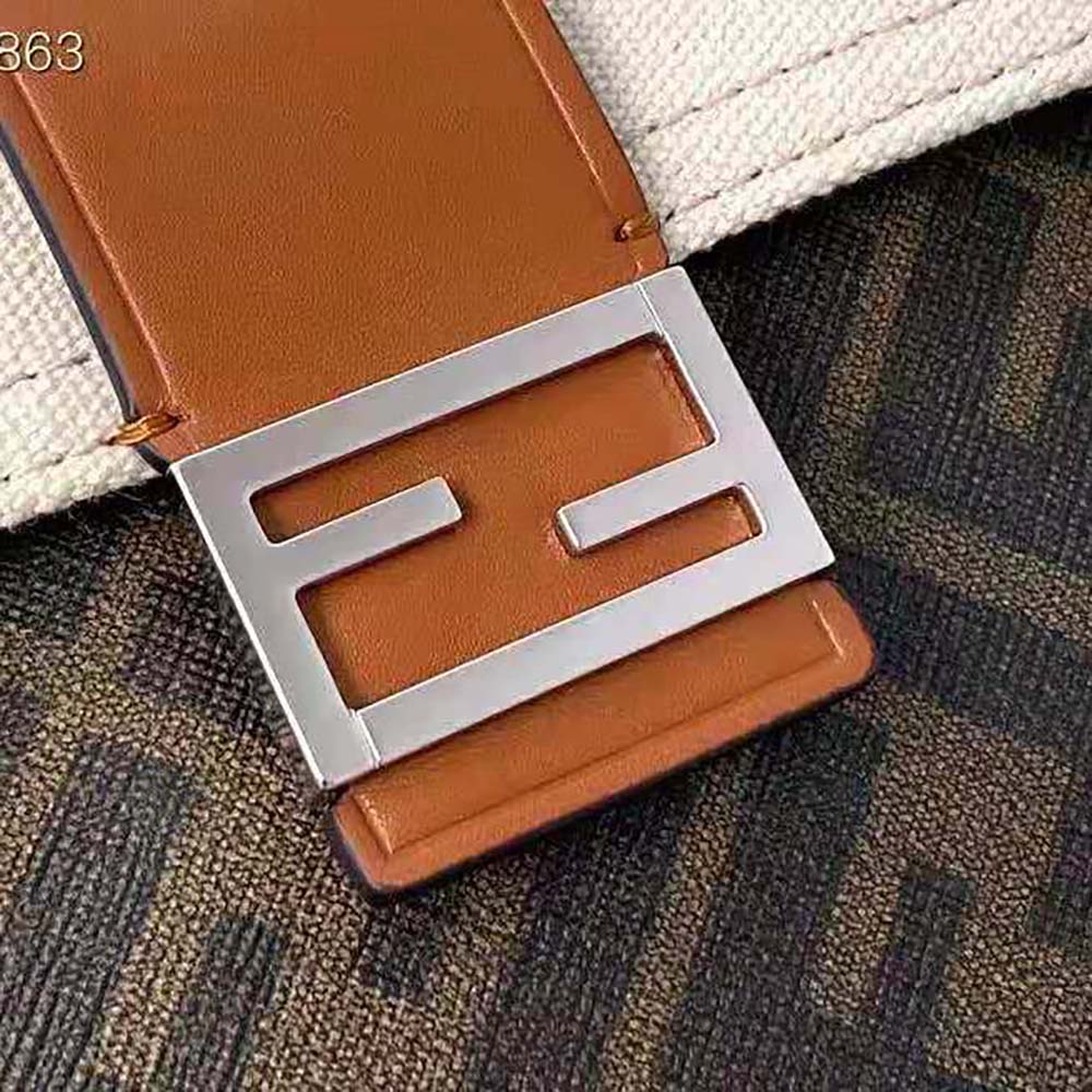 Fendi Men Baguette Pouch Brown Fabric Bag-Brown - image 9