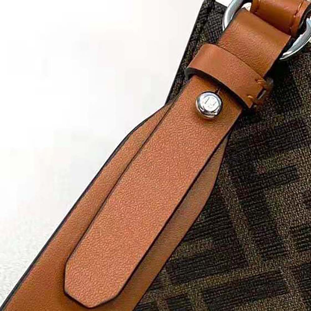 Fendi Men Baguette Pouch Brown Fabric Bag-Brown - image 8