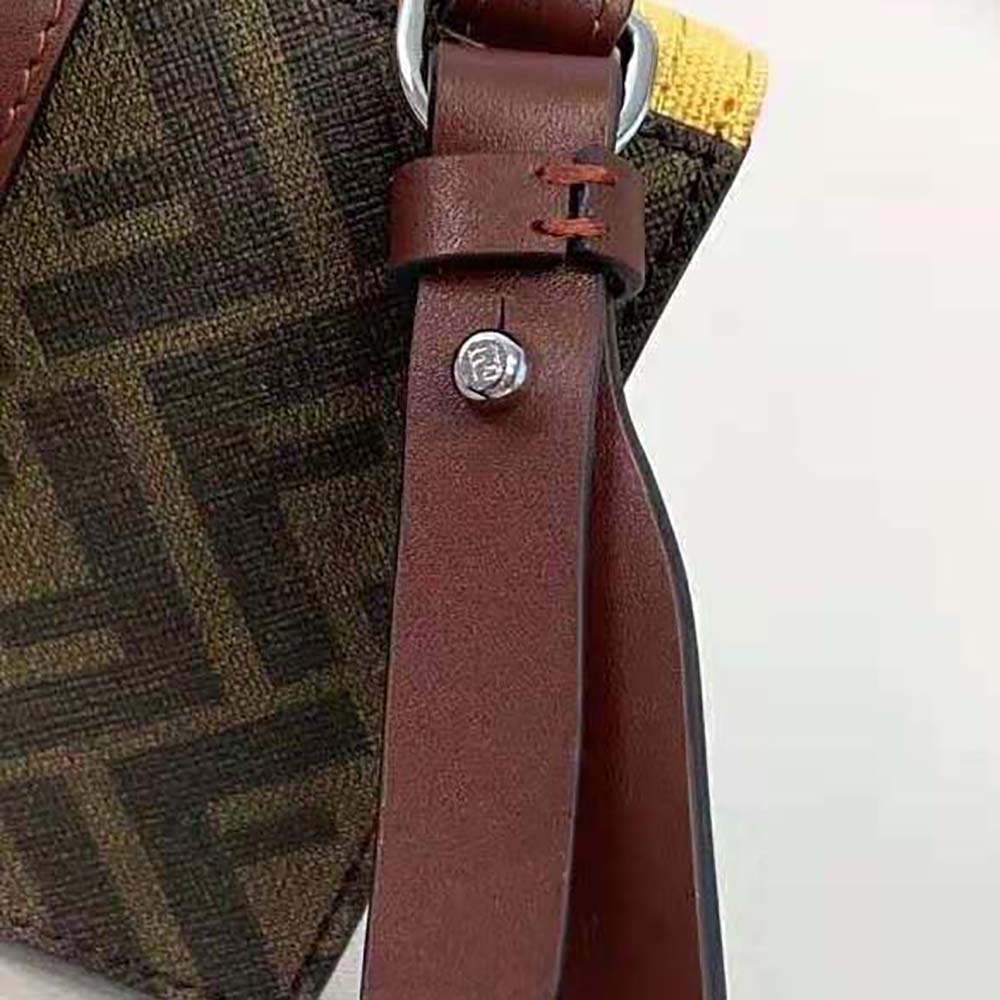 Fendi Men Baguette Pouch Yellow Fabric Bag - image 5