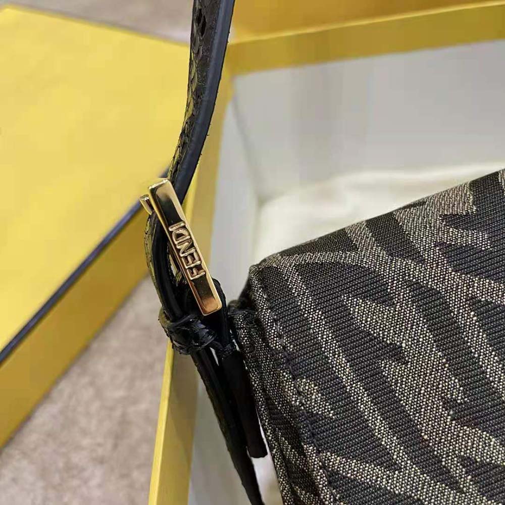 Fendi Women Baguette 1997 Brown Jacquard FF Vertigo Bag - image 8