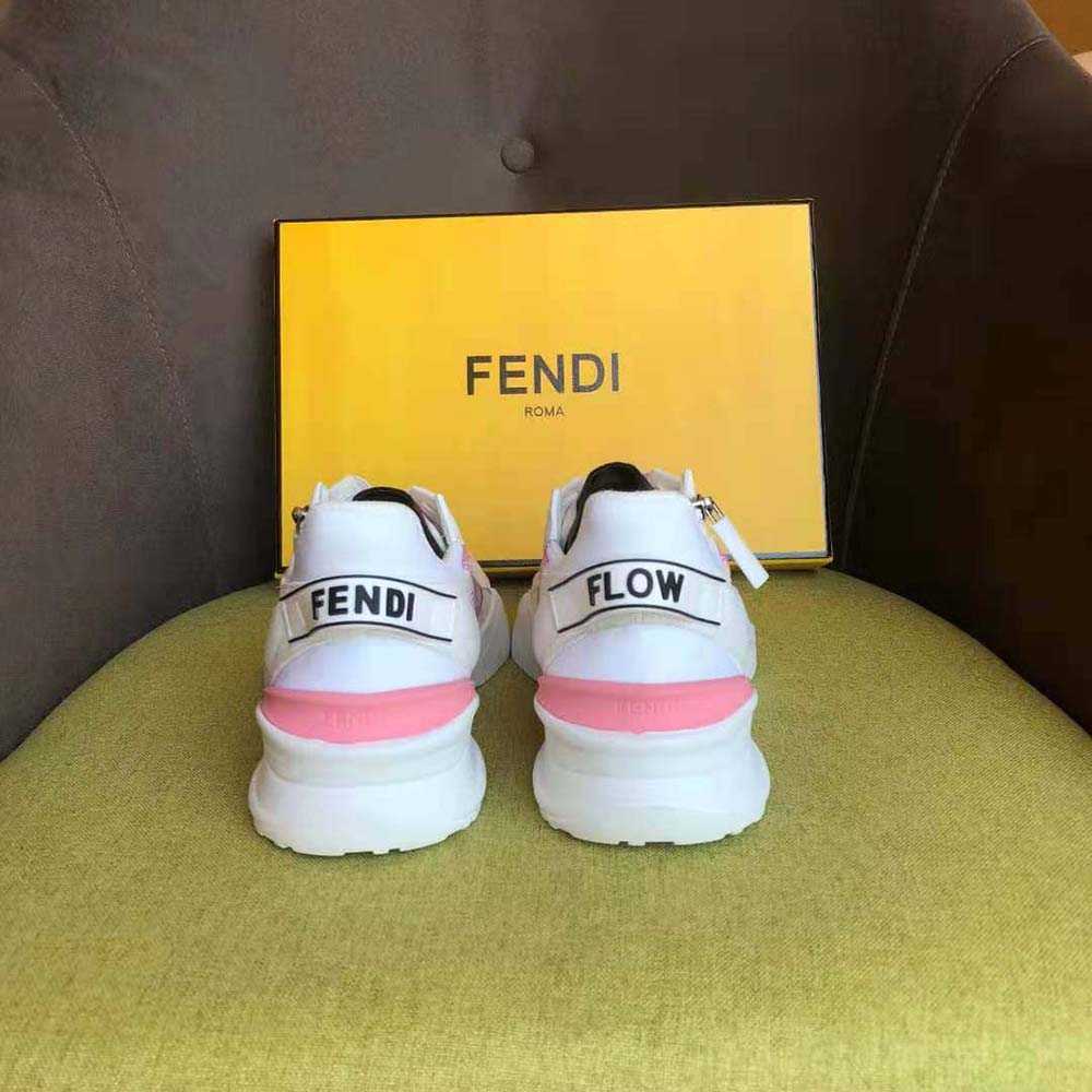Fendi Women Flow Pink Nylon Low Tops - image 7