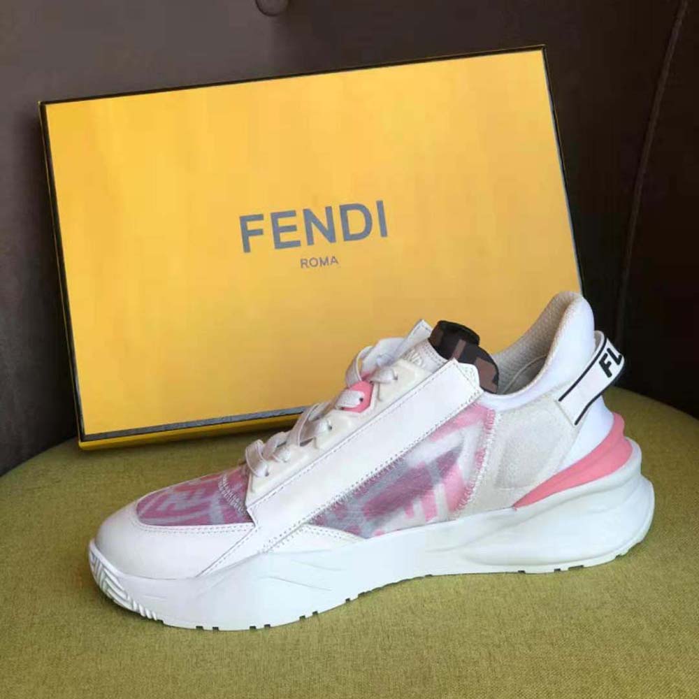 Fendi Women Flow Pink Nylon Low Tops - image 9