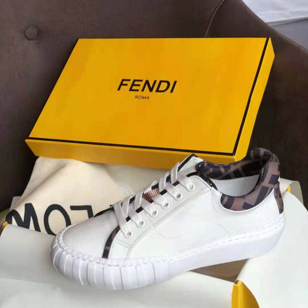 Fendi Women Force White Canvas and TPU Low-Tops - image 8