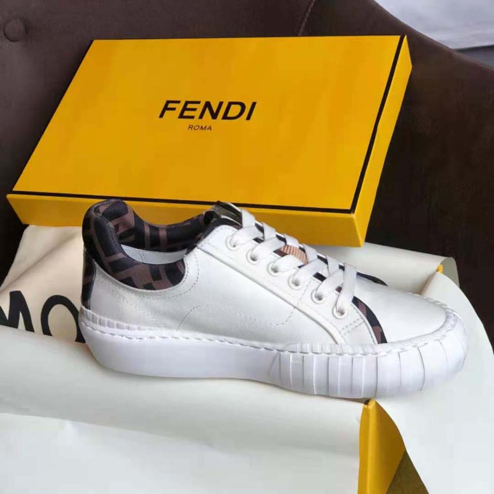 Fendi Women Force White Canvas and TPU Low-Tops - image 7