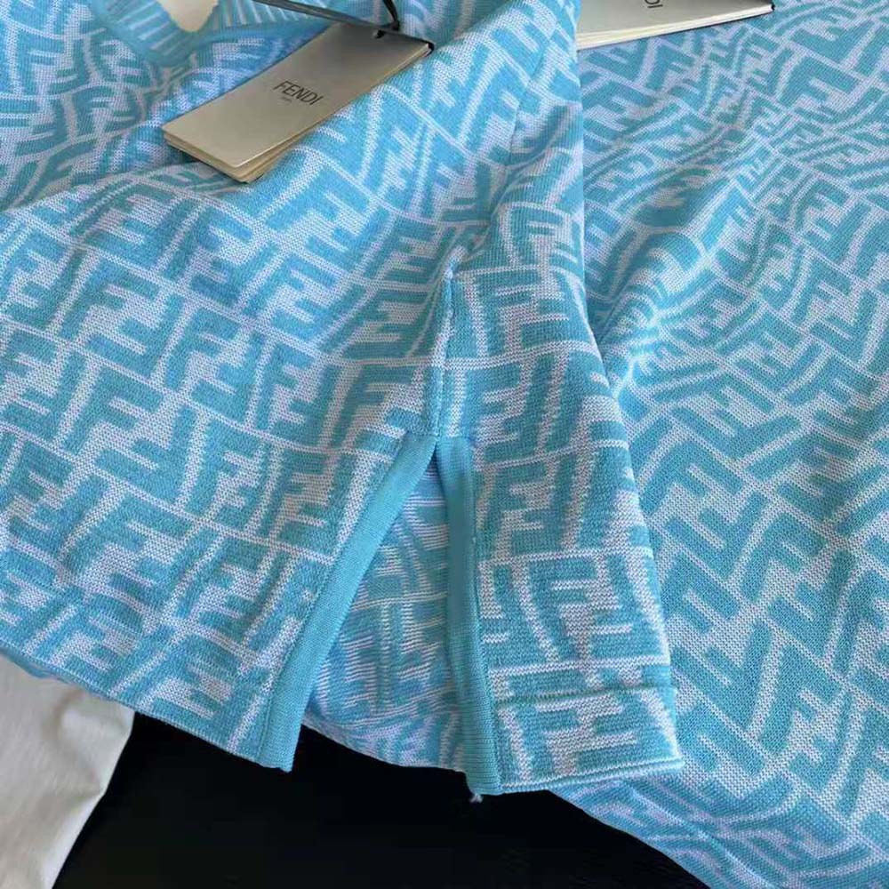 Fendi Women Light Blue Viscose Top - image 7