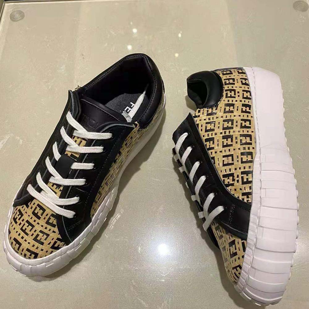 Fendi Women Sneakers Natural Raffia Low-Tops-Beige - image 5