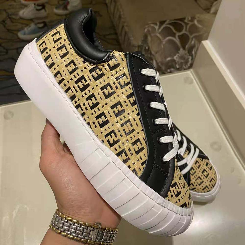 Fendi Women Sneakers Natural Raffia Low-Tops-Beige - image 9