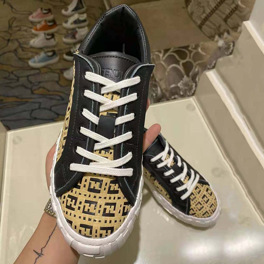 Fendi Women Sneakers Natural Raffia Low-Tops-Beige - image 6