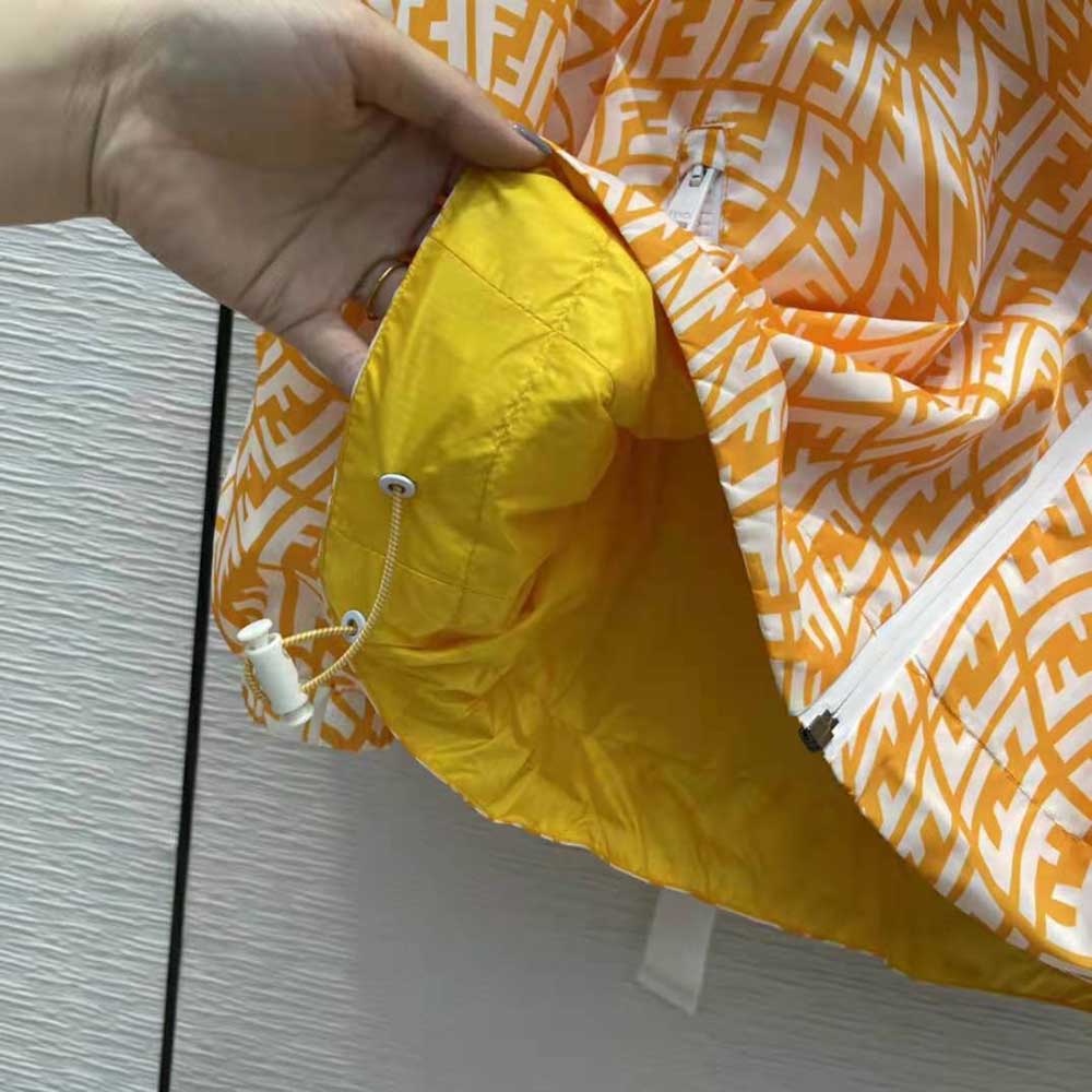 Fendi Women Windbreaker Yellow Nylon Jacket - image 10