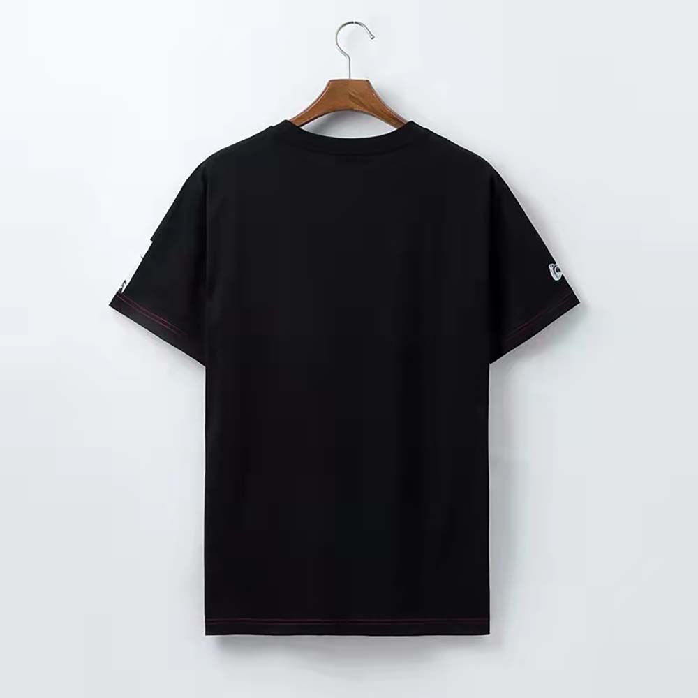 Side angle of Givenchy Women Schematics T-shirt showcasing relaxed fit
