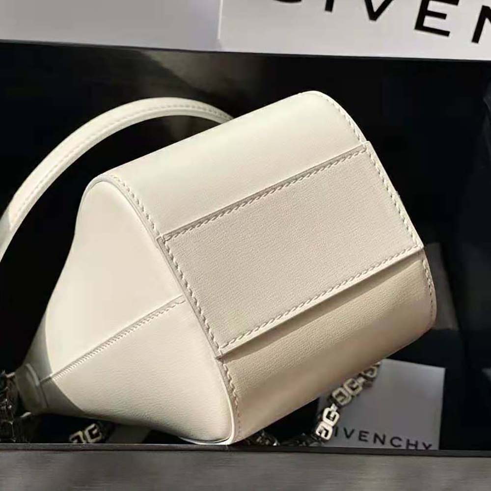 Givenchy Women Mini Antigona Vertical Bag in Box Leather-White - image 5